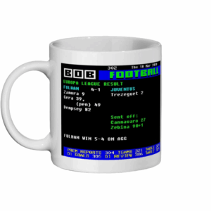 Fulham 4 V 1 Juventus 2010 Ceefax Style Mug