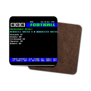 Newcastle United 5 V 0 Manchester United 1995 Ceefax Style Coaster mock up