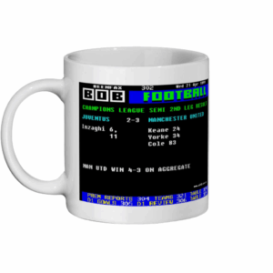 United v Juventus 1999 Semi Final Teletext Mug right