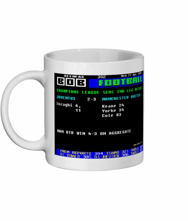 United v Juventus 1999 Semi Final Teletext Mug right
