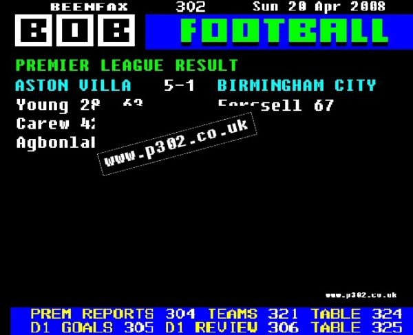Villa 5-1 Birmingham Retro Ceefax Style Mug - Image 2