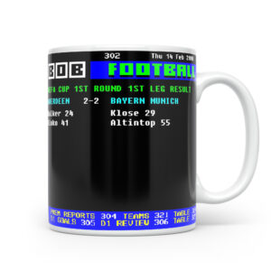 Aberdeen 2-2 Bayern Munich Retro Ceefax Style Mug