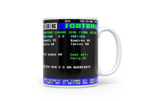 Barcelona 2-2 Chelsea 2012 Retro Ceefax Style Mug