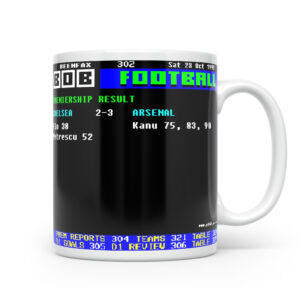 Chelsea 2-3 Arsenal 1999 Retro Ceefax Style Mug