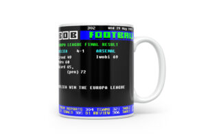 Chelsea 4-1 Arsenal 2019 Retro Ceefax Style Mug