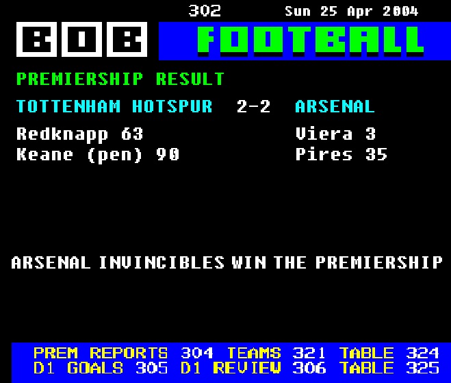Arsenal Wins The League 2004 Ceefax Style Mug - Image 2