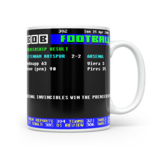 Arsenal Wins The League 2004 Ceefax Style Mug