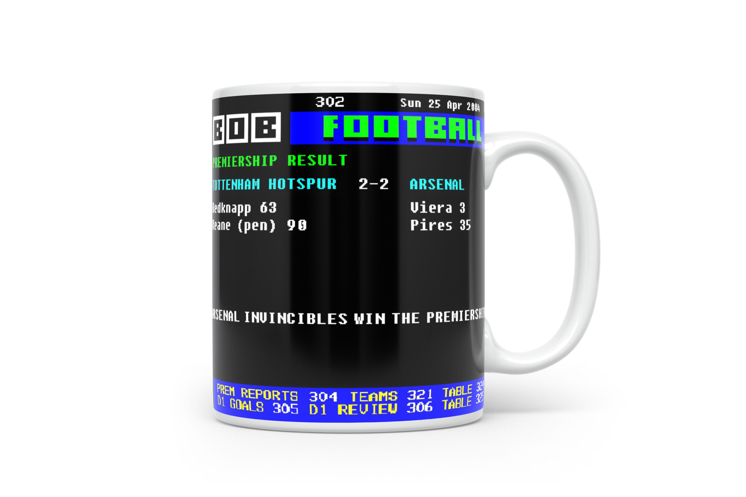 Arsenal Wins The League 2004 Ceefax Style Mug